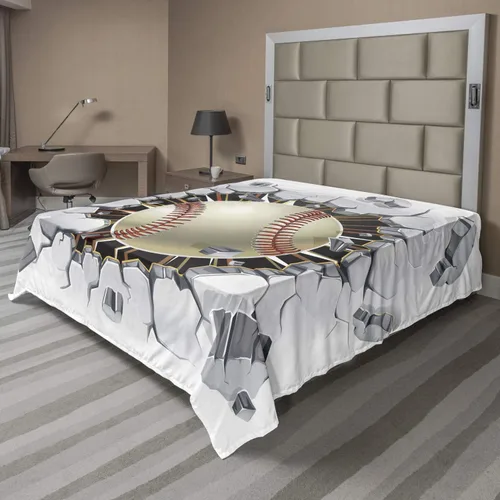 Vista 4 de Ambesonne Sábana encimera de reglas de baño, texto de texto de texto de «Don't Spread Gérmenes» con estampado de dibujos animados, suave y cómoda