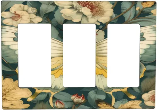 Vista 86 de Cubiertas decorativas para interruptor de luz de arte BOHO, figura abstracta de 1 gang, salida basculante, placa frontal decorativa del interruptor