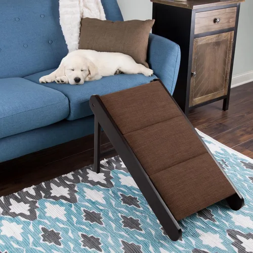 Vista 7 de PETMAKER - Rampa plegable de madera para perros para entrar en camas, sofás o vehículos - Accesorios para perros pequeños por PETMAKER (marrón)