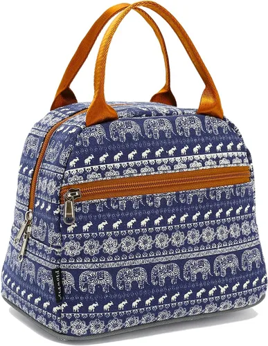 Vista 35 de Bolsa de almuerzo aislada FlowFly - Bolsa de asas organizadora para mujeres/hombres, Alpaca