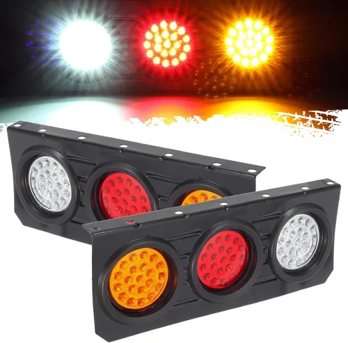 Partsam Kit de barras de luces traseras de remolque de camión de 63 luces LED para remolque, luz trasera de freno de señal de giro de parada con