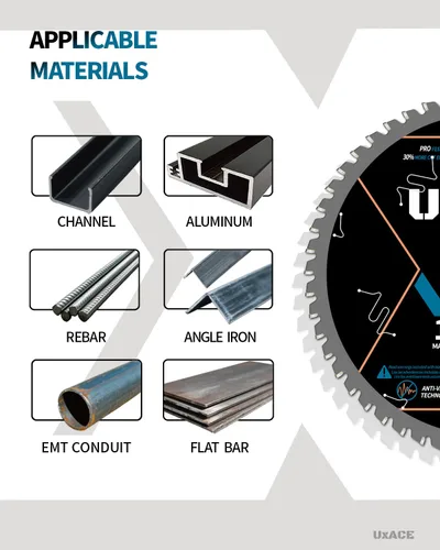 Vista 7 de Hoja de sierra circular de 5-3/8 pulgadas, 30 dientes, eje de 20 mm, para metal ferroso, hoja de corte de acero, punta de carburo, corte delgado