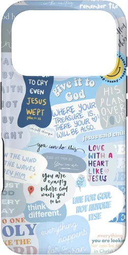 Vista 29 de Funda estética para iPhone 12 mini de versículos de la Biblia cristiana con frases positivas