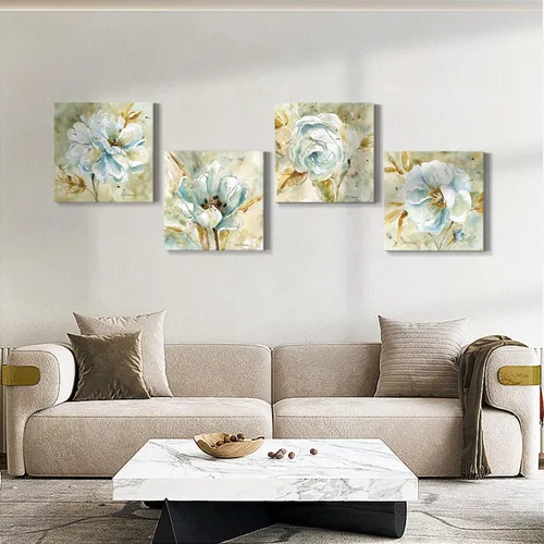 Vista 150 de Wexford Home Colección de primavera de jardín de campo francés, colección de primavera, juego de 4 paneles para decoración de pared de oficina