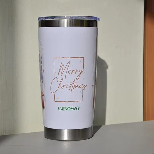 Vista 5 de Taza de café aislada de 20 onzas con tapa, vaso aislado al vacío de doble pared de acero inoxidable con tapa deslizante a prueba de salpicaduras.