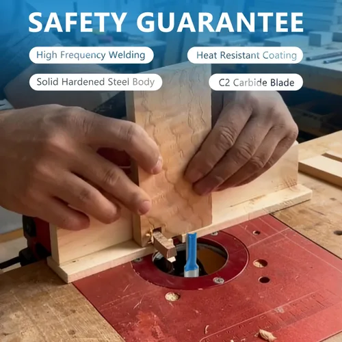 Vista 3 de Newdeli - Juego de 3 brocas rectas de corte recto, 3 brocas rectas de doble flauta de 1/2 con fresadora de madera dada recta con 1/4 pulgadas, 3/8