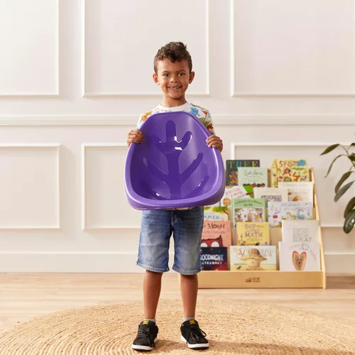 Vista 7 de ECR4Kids Leaf Asiento de suelo, silla mecedora, morado, 6 piezas