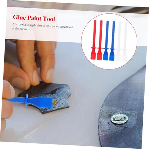 Vista 3 de TEHAUX Esparcidores de pegamento, aplicador de palos de pegamento de plástico, raspadores de pegamento, cepillo de pegamento, herramienta