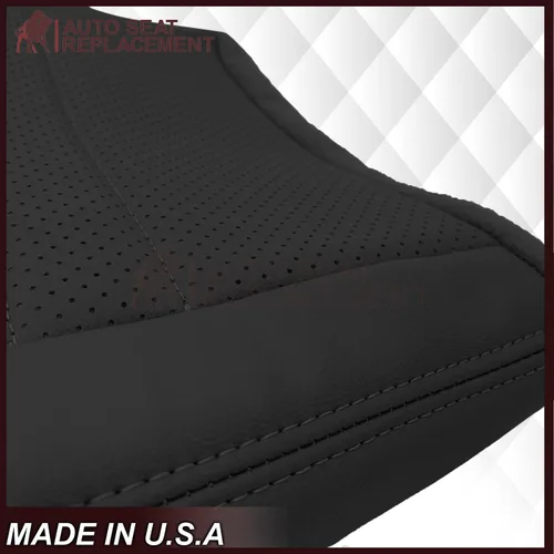 Vista 3 de Auto Seat Replacement, Compatible con Ford Mustang GT V8 1999, 2000, 2001, 2002, 2003, 2004, funda de asiento convertible de piel sintética, se negro