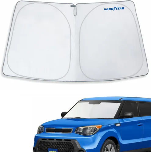 Vista 52 de Goodyear Parasol plegable para parabrisas Acura MDX 2022-2026, accesorios de automóvil, cubierta de parasol, parasol para parabrisas de automóvil