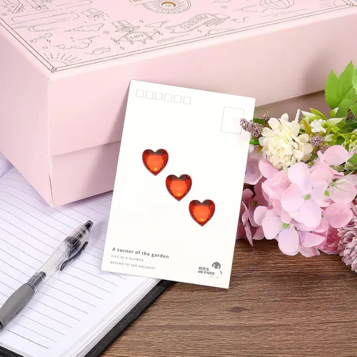 Vista 17 de MECCANIXITY 144 calcomanías autoadhesivas de diamantes de imitación de corazón de 0.394 pulgadas para maquillaje de San Valentín, artes y Azul Oscuro