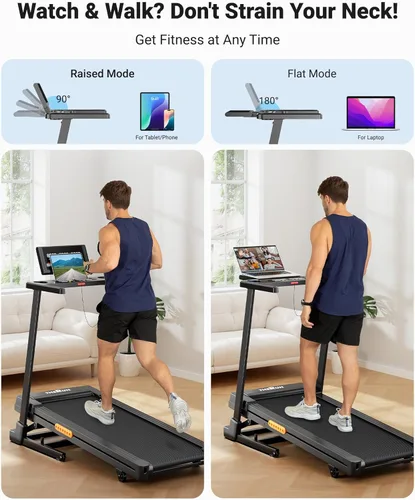 Vista 4 de THERUN Treadmill with Incline, Incline Treadmill,Treadmills for Home, 3.0 HP Brushless Motorized Treadmills for Quiet Running, 300LBS Weight Capacity