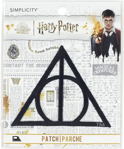 Vista 9 de Simplicity Parche termoadhesivo para gafas y cicatrices de Harry Potter para ropa, chaquetas y mochilas, 2.875 pulgadas de ancho x 1.125 pulgadas