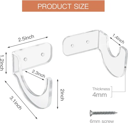 Vista 3 de WANLIAN Soporte para sable de luz, 3 estantes acrílicos transparentes (6 soportes) para pantalla de sable de luz FX, montaje en pared