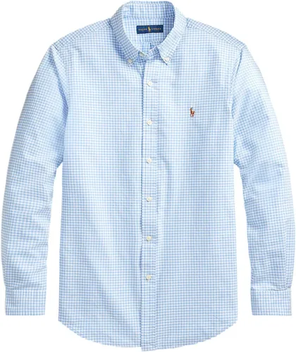 Vista 19 de POLO RALPH LAUREN Men's Classic Fit Plaid Oxford Shirt Blanco básico