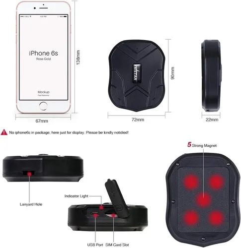 Vista 3 de onPoint GPS Tracking - Free SIM Card - Magnetic GPS Tracker for Vehicle Tracking - Strong Magnetic Attachment - 45 Days Free Tracking - Free