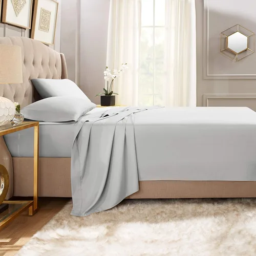 Vista 13 de Sábana encimera de algodón puro ultra suave, 800 hilos, transpirable, fácil de lavar, Algodón, Borgoña (Burgundy Solid), gemelo