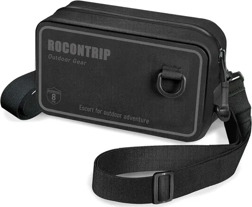 ROCONTRIP Bolsa seca 100% impermeable, paquete de cintura seca con cremallera hermética correa ajustable, bolsa cruzada ligera para kayak, esnórquel
