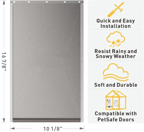 Vista 2 de Dog Door Replacement Flap with Magnetic Closure (Large*1)