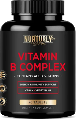 Vista 9 de Complejo de vitamina B con vitamina C - Contiene todas las vitaminas B esenciales - B1, B2, B3, B5, B6, B7, B9, B12 y biotina - Súper complejo