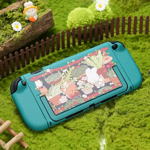 Vista 8 de GeekShare Funda Protectora Compatible con Switch 2, Funda Acoplable de Dibujos Animados Kawaii para Switch 2, Funda de Diseño Antiarañazos