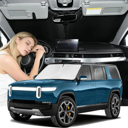 Vista 174 de para Dodge RAM 1500 2019-2024 2025 2026 Parasol Parasol para Parabrisas Cubierta - 4 Capas Parasol para Ventana Delantera para RAM1500 2Puertas