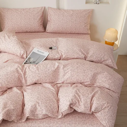 Vista 44 de EAVD Juego de edredón floral azul Twin/Twin XL blanco, microfibra suave, 3 piezas, juego de edredón bohemio con flores botánicas para niñas con 2