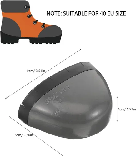 Vista 8 de DOITOOL 1 par de cubiertas de puntera de acero para zapatos de trabajo, inserciones de puntera de acero, cubiertas de puntera de acero para zapatos