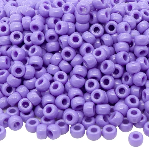Vista 12 de 1000 Cuentas de Poni para Pulsera de 9mm Cuentas de Barril de Plástico Marrón para Collar, Cuentas de Cabello para Trenzas, Llavero, Fabricación