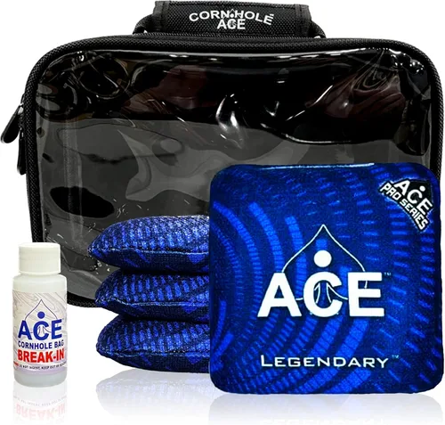 Vista 25 de Legendario Bolsos Cornhole ACE Pro + Kits PRO De doble lado, resbaladizos y pegajosos para todo clima Bolsa de descanso opcional y estuche