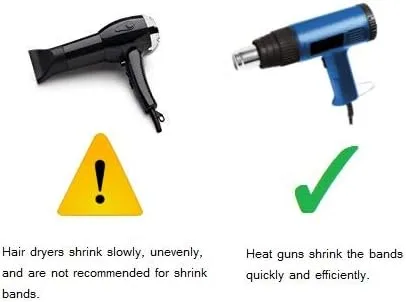 Vista 7 de Bandas para envoltura de cuello de botella termocontraíbles perforadas para sellar muchos tamaños diferentes (paquete de 250)