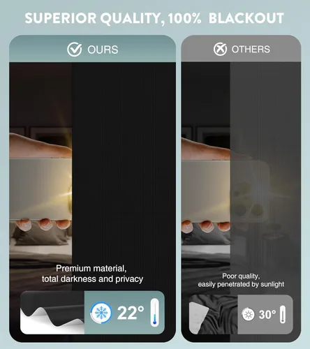 Vista 3 de Cortinas opacas para dormitorio, cortinas opacas, cubierta de ventana 100% opaca (79 x 57 pulgadas), cortinas de oscurecimiento de habitación