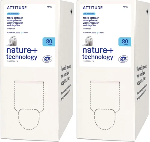 Vista 10 de ATTITUDE Suavizante Líquido para Ropa, a Base de Plantas y Vegano, Compatible con HE, De Origen Natural, Aroma a Cítricos, 40 Cargas, 33.8 Fl Oz