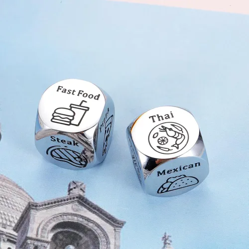 Vista 2 de Regalos para el día de San Valentín para él, ideas de cita nocturna, regalo de San Valentín para esposa, dados de comida, regalo popular