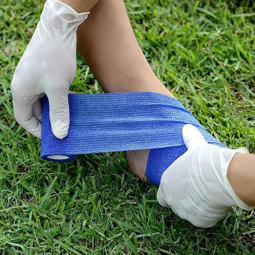 Vista 7 de Vendajes cohesivos autoadhesivos, 6 unidades de 3 pulgadas x 5 yardas, cinta médica, rollos no tejidos adhesivos flexibles y transpirables