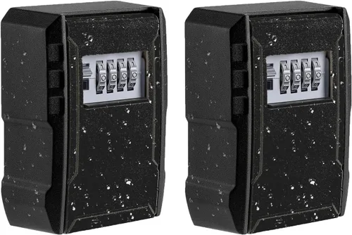 Vista 8 de Caja de bloqueo de llave de capacidad extra grande UPGRADE, caja de bloqueo de llave montada en la pared resistente a la intemperie para llaves