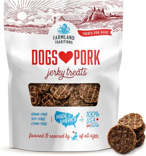 Vista 10 de Farmland Traditions Dogs Love Chicken Jerky - Golosinas para perros con solo 3 ingredientes y sin rellenos, bolsa de 1 libra (paquete de 2)