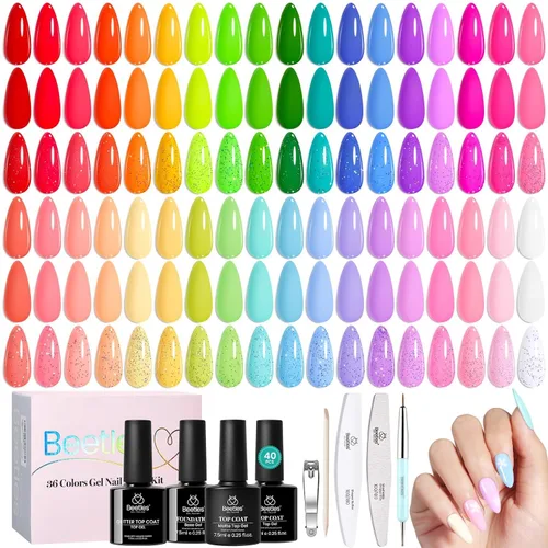 Vista 11 de Beetles - Juego de 44 esmaltes de uñas de gel, colección Colorful Muse, 36 0-0 Musa colorida