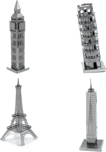 Metal Earth Modelo de corte láser 3D - Conjunto de 4 puntos de referencia