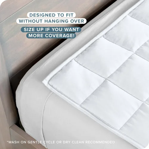 Vista 3 de Bare Home Manta con peso tamaño Twin o Full 7 libras (40" x 60") - Totalmente natural 100% algodón - Manta pesada premium con cuentas de vidrio