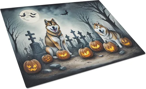 Vista 18 de Caroline's Treasures DAC2001LCB Affenpinscher - Tabla de cortar de vidrio de Halloween espeluznante, grande, decorativa, de vidrio templado, tabla
