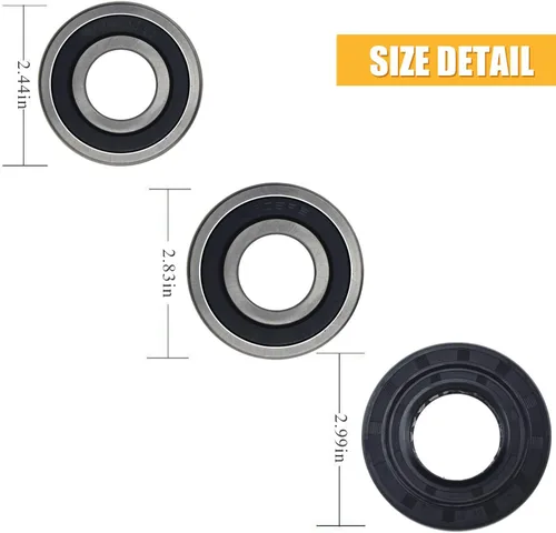 Vista 4 de Kit de rodamientos de bañera de carga frontal para lavadora adecuado para LG y Kenmore, etc. Pieza de repuesto 4036ER2004A 4036ER4001B 4280FR4048E
