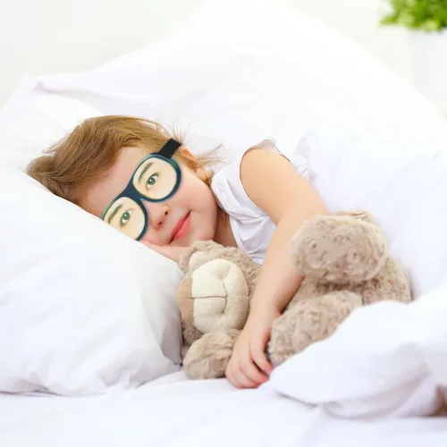 Vista 5 de Honbay Máscara para dormir 3D divertida, antifaz suave con correa ajustable para la cabeza para viajar, jugar, fiesta, descanso, dormir (Niña)