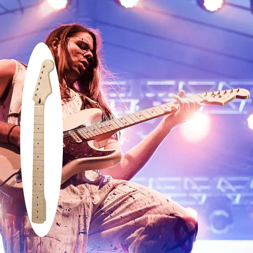 Vista 6 de Guitarra cuello 22 trastes arce diapasón guitarra cuello guitarra DIY piezas reemplazo para estilo ST