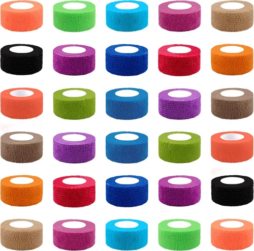 Vista 18 de BQTQ 30 rollos de vendajes autoadhesivos de 3 pulgadas, vendajes autoadhesivos de 3 pulgadas, vendaje elástico para esguinces de hinchazón de muñeca