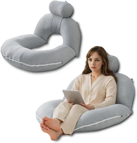 INSEN Almohada de lectura, almohada de respaldo para sentarse en la cama para leer, cuidar y relajarse, almohada de lectura para adultos, madres y