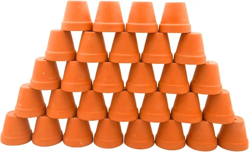 Vista 24 de Mini macetas de terracota – Macetas pequeñas de arcilla para suculentas, cactus, manualidades de bricolaje, jardín de hadas, proyectos escolares
