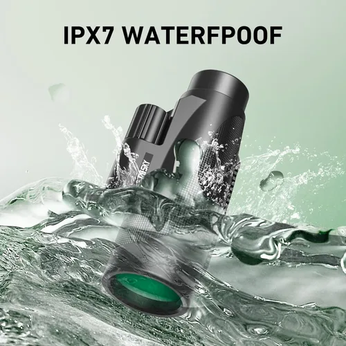 Vista 4 de Gosky Monocular HD de 15 x 52 pulgadas, monocular para adultos de alta potencia con trípode, monocular compacto con prisma BAK4 y lente FMC, control