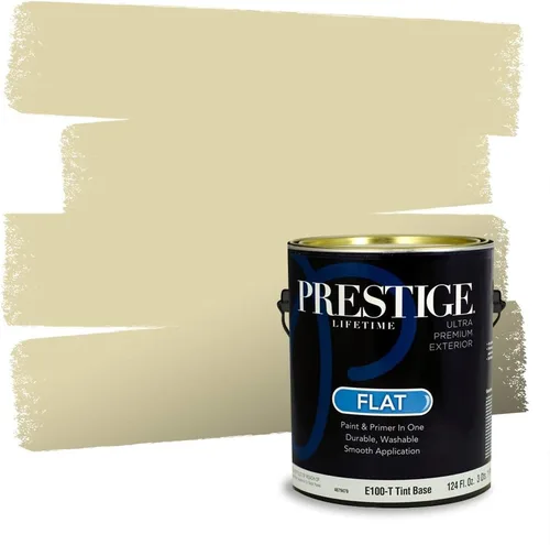 Vista 29 de Prestige Paints - Pintura exterior e imprimación en uno, 1 galón, plano, compatibilidad comparable con el color menta «Whipped Mint» de Behr