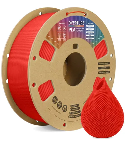 Vista 21 de OVERTURE Filamento PLA 1.75mm, Filamento de impresora 3D enrollado cuidadosamente 1 kg de carrete (2.2 libras), precisión dimensional +/- 0.02 mm